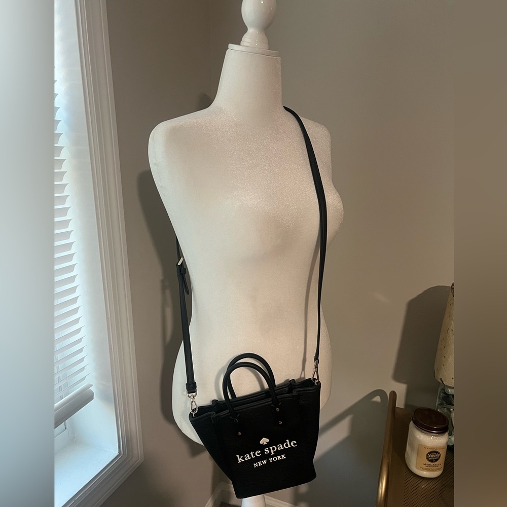 Kate Spade Black Crossbody Bag with White Logo